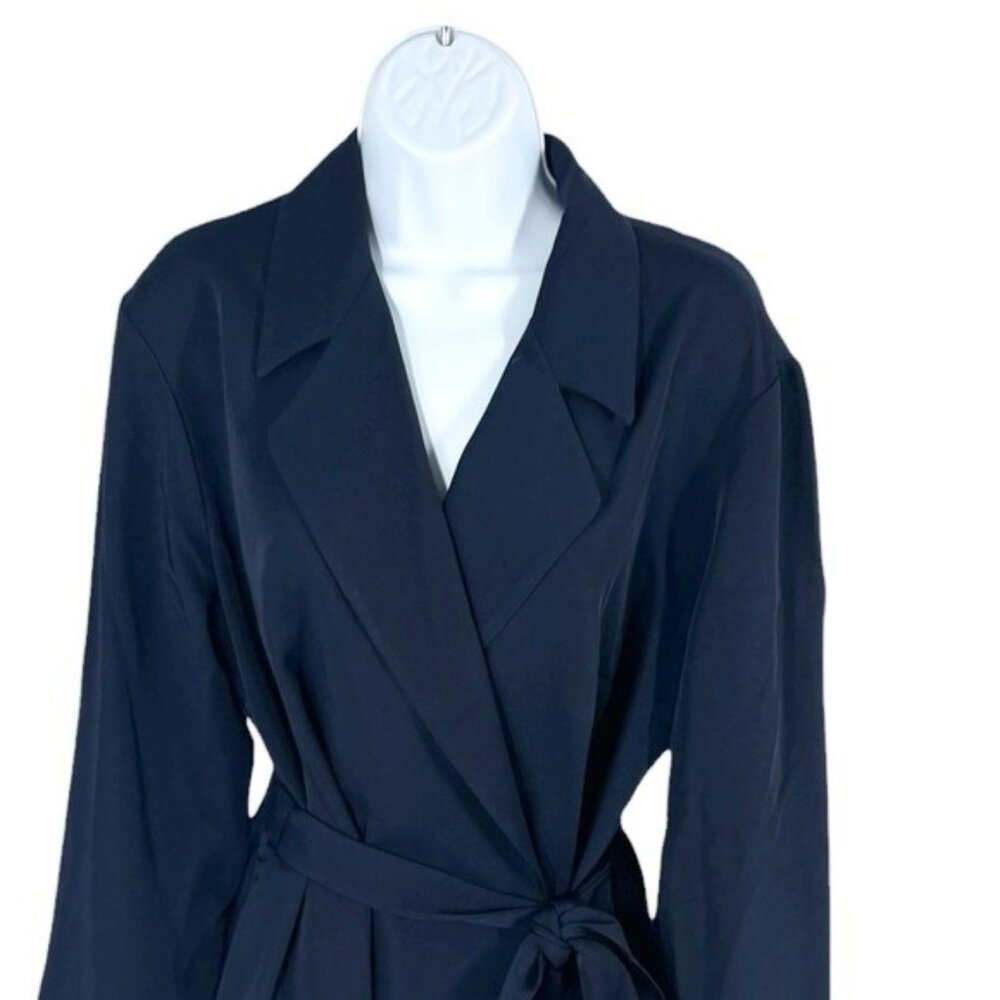 Tuckernuck Navy Octavia Wrap Blazer Belted Tailored Jacket Size L NWT Workwear - Picture 6 of 12